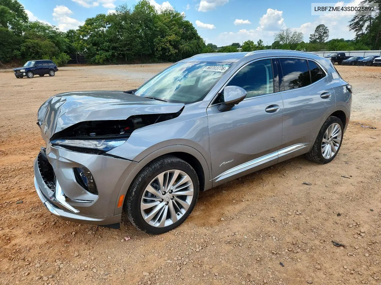 2025 Buick Envision Avenir VIN: LRBFZME43SD025892 Lot: 60383776