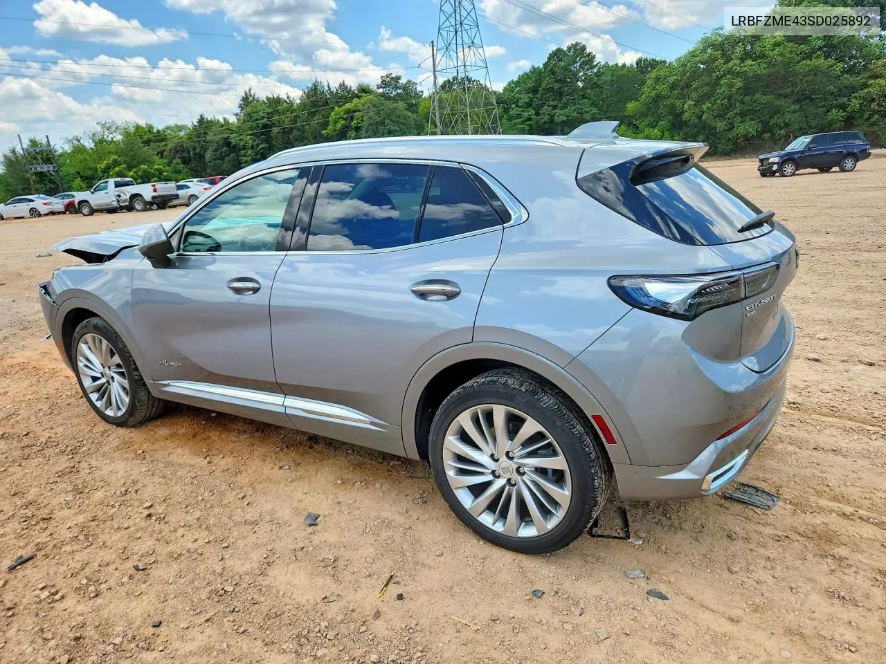 2025 Buick Envision Avenir VIN: LRBFZME43SD025892 Lot: 60383776