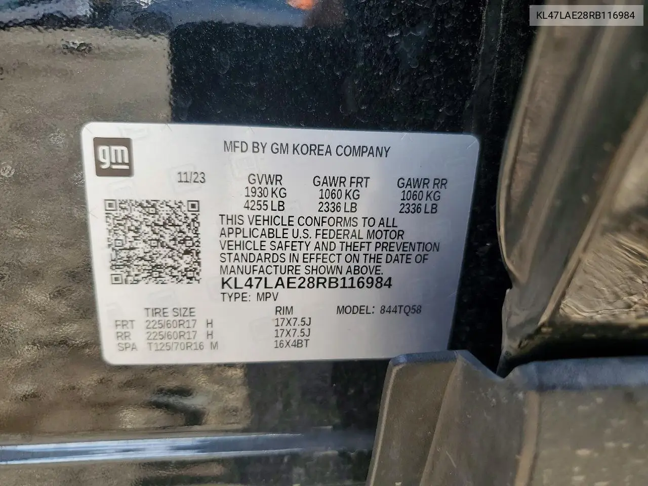 2024 Buick Envista Preferred VIN: KL47LAE28RB116984 Lot: 57531736