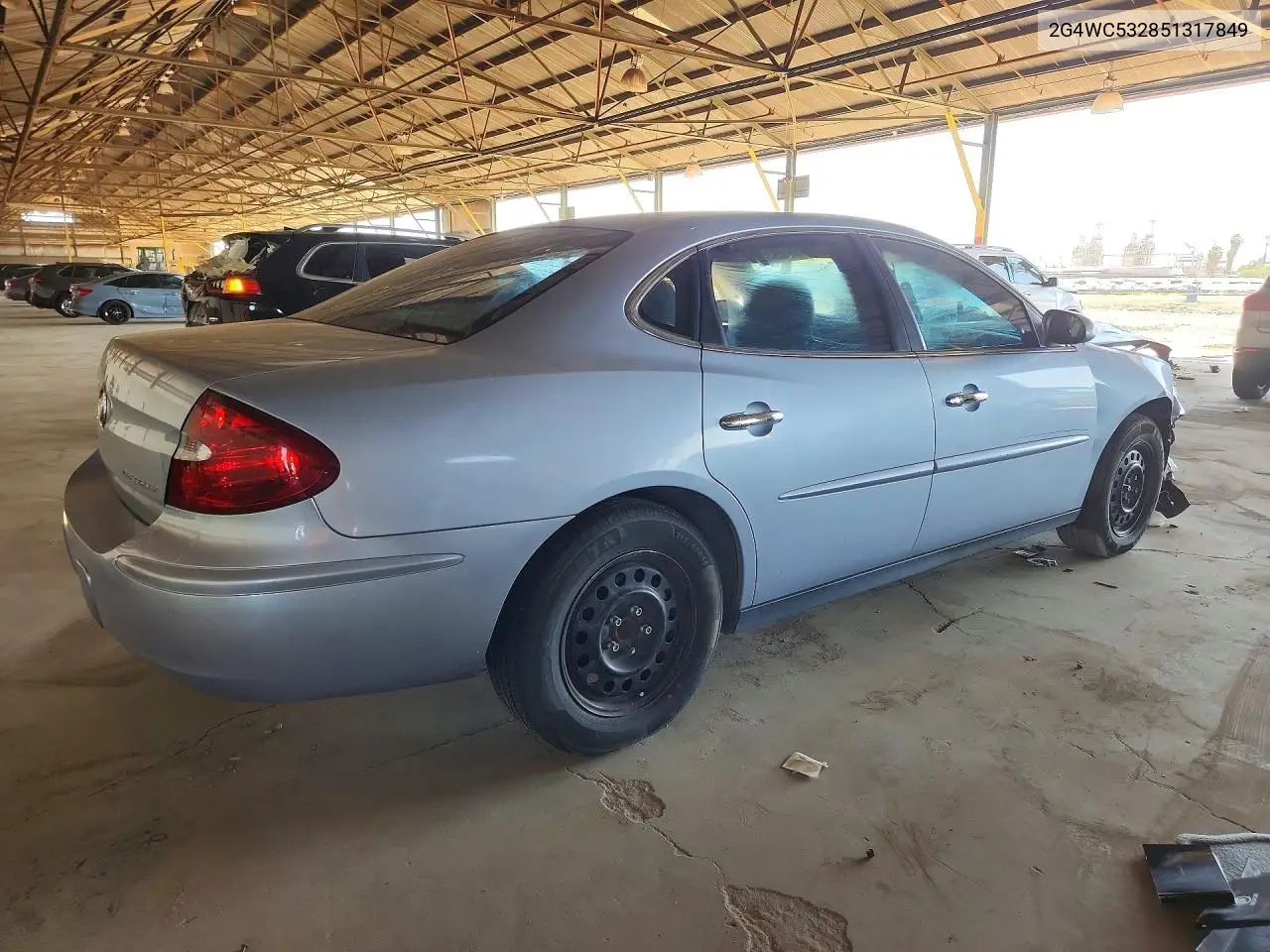 2005 Buick Lacrosse Cx VIN: 2G4WC532851317849 Lot: 54877806