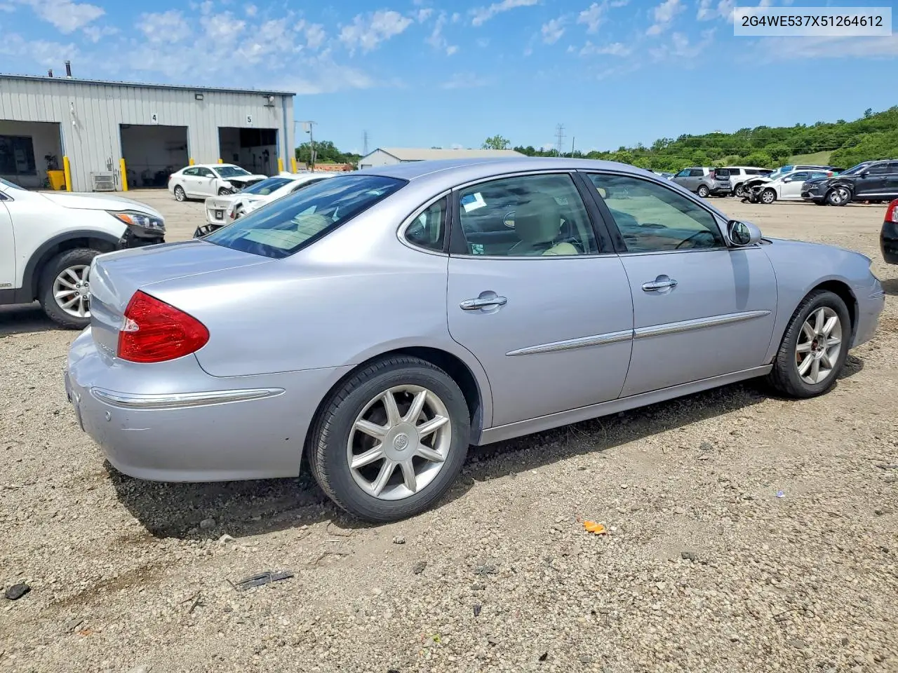 2005 Buick Lacrosse Cxs VIN: 2G4WE537X51264612 Lot: 57008876