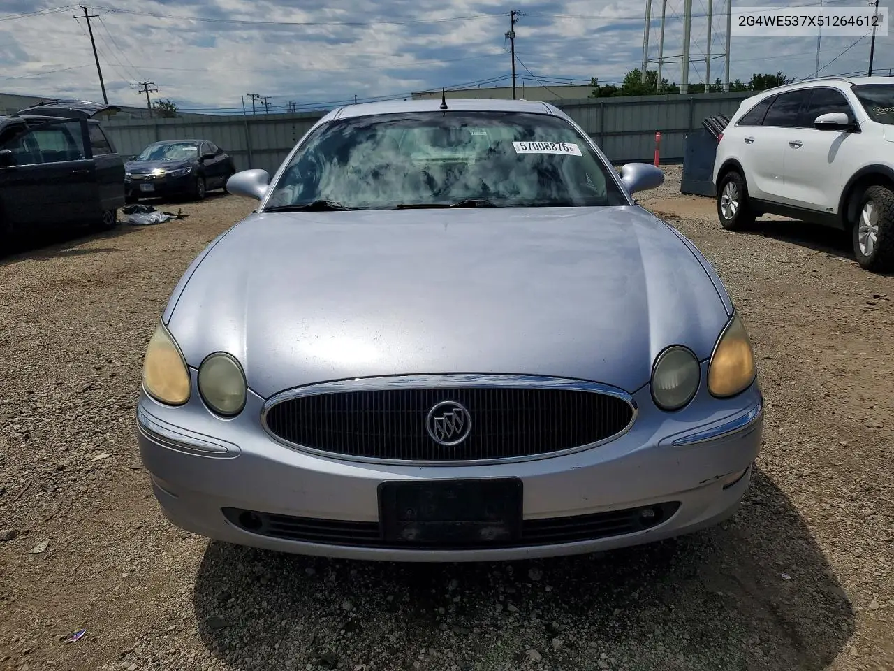2005 Buick Lacrosse Cxs VIN: 2G4WE537X51264612 Lot: 57008876