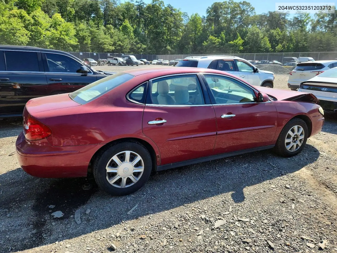 2005 Buick Lacrosse Cx VIN: 2G4WC532351203712 Lot: 57018336
