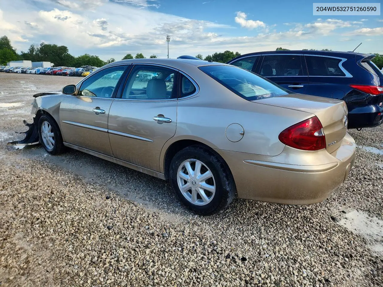 2005 Buick Lacrosse VIN: 2G4WD532751260590 Lot: 57853616