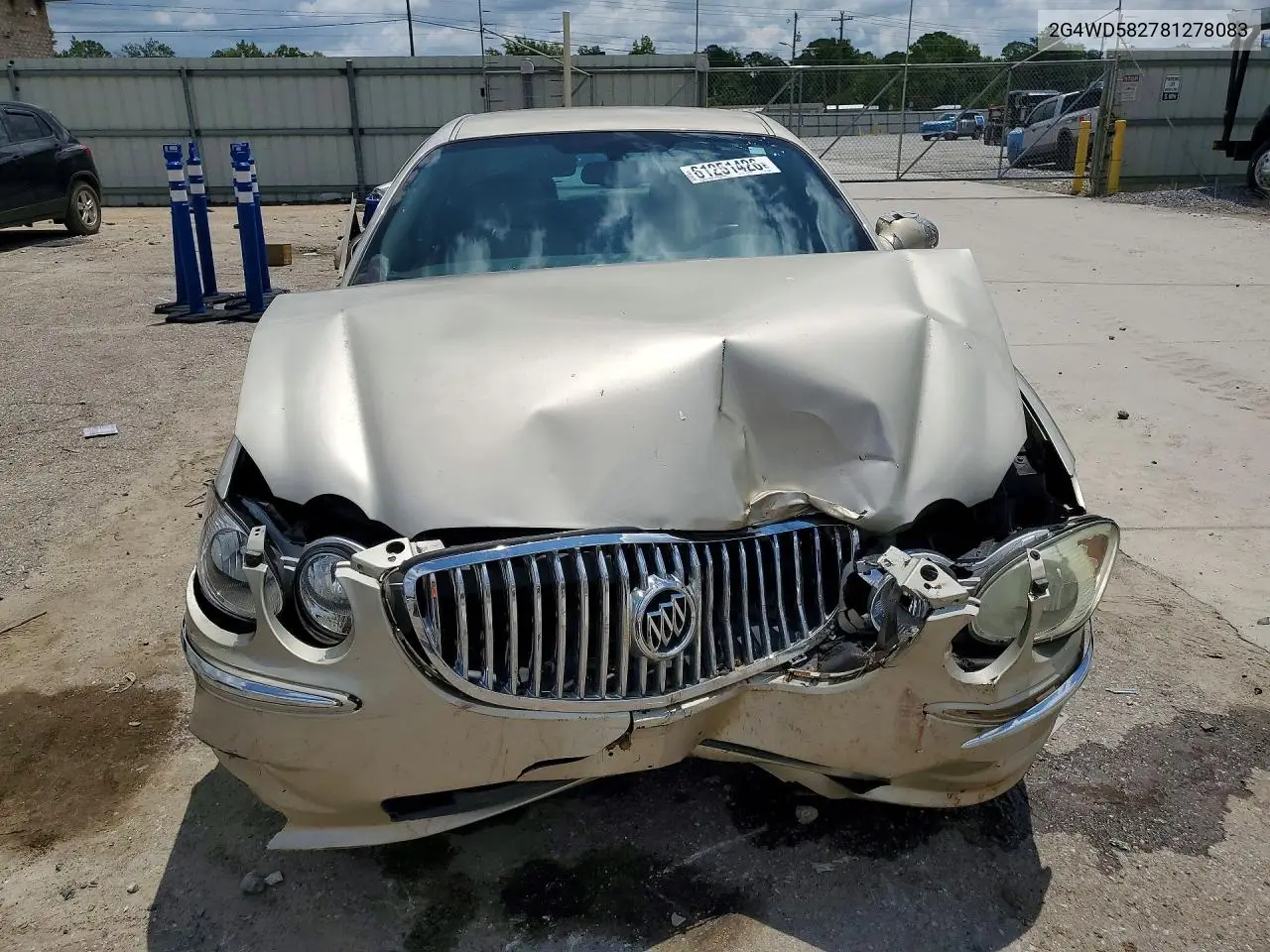 2008 Buick Lacrosse Cxl VIN: 2G4WD582781278083 Lot: 61251426