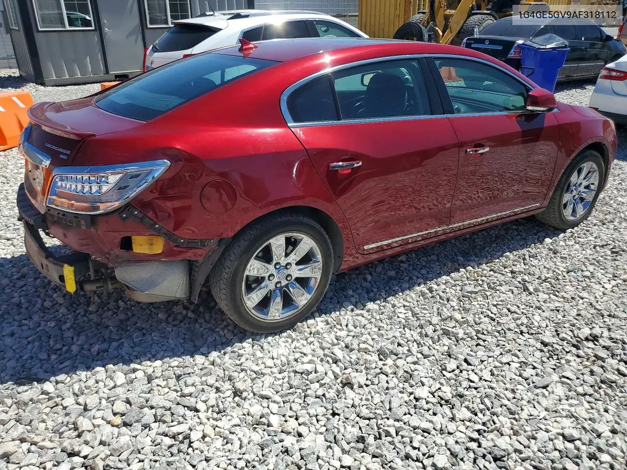 2010 Buick Lacrosse Cxs VIN: 1G4GE5GV9AF318112 Lot: 58194726