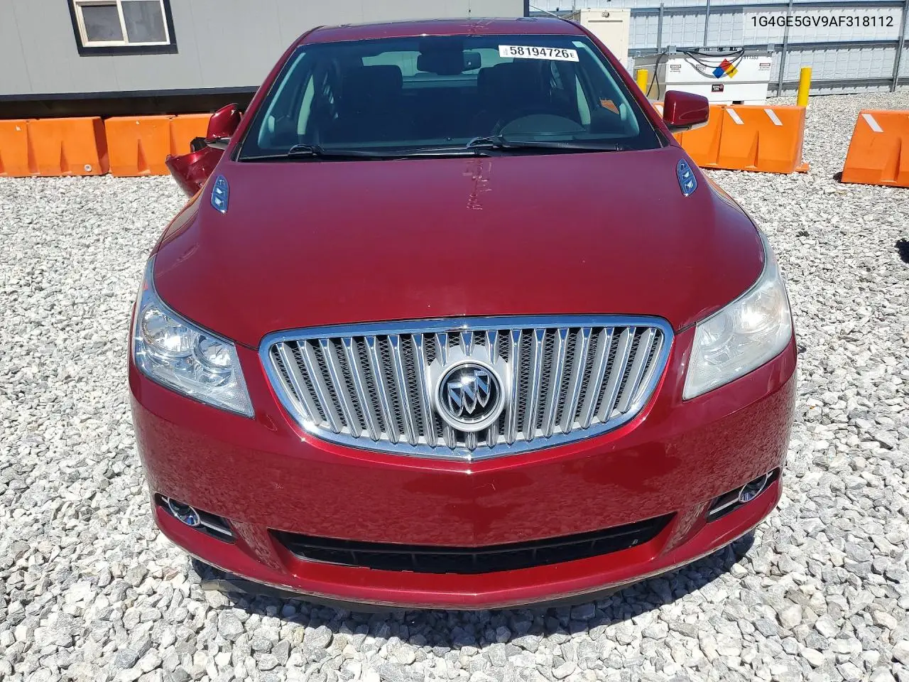2010 Buick Lacrosse Cxs VIN: 1G4GE5GV9AF318112 Lot: 58194726