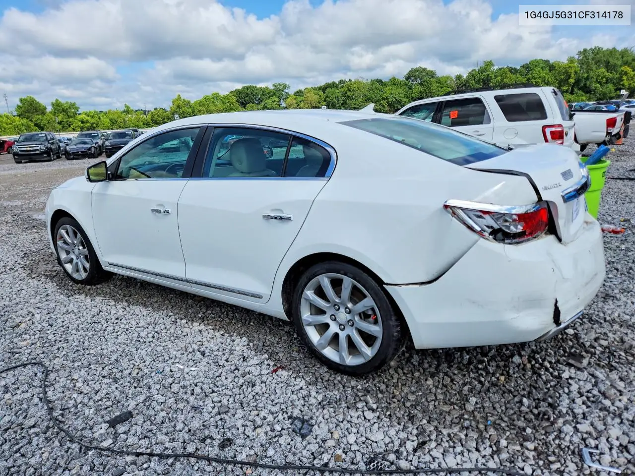 2012 Buick Lacrosse Touring VIN: 1G4GJ5G31CF314178 Lot: 55792306