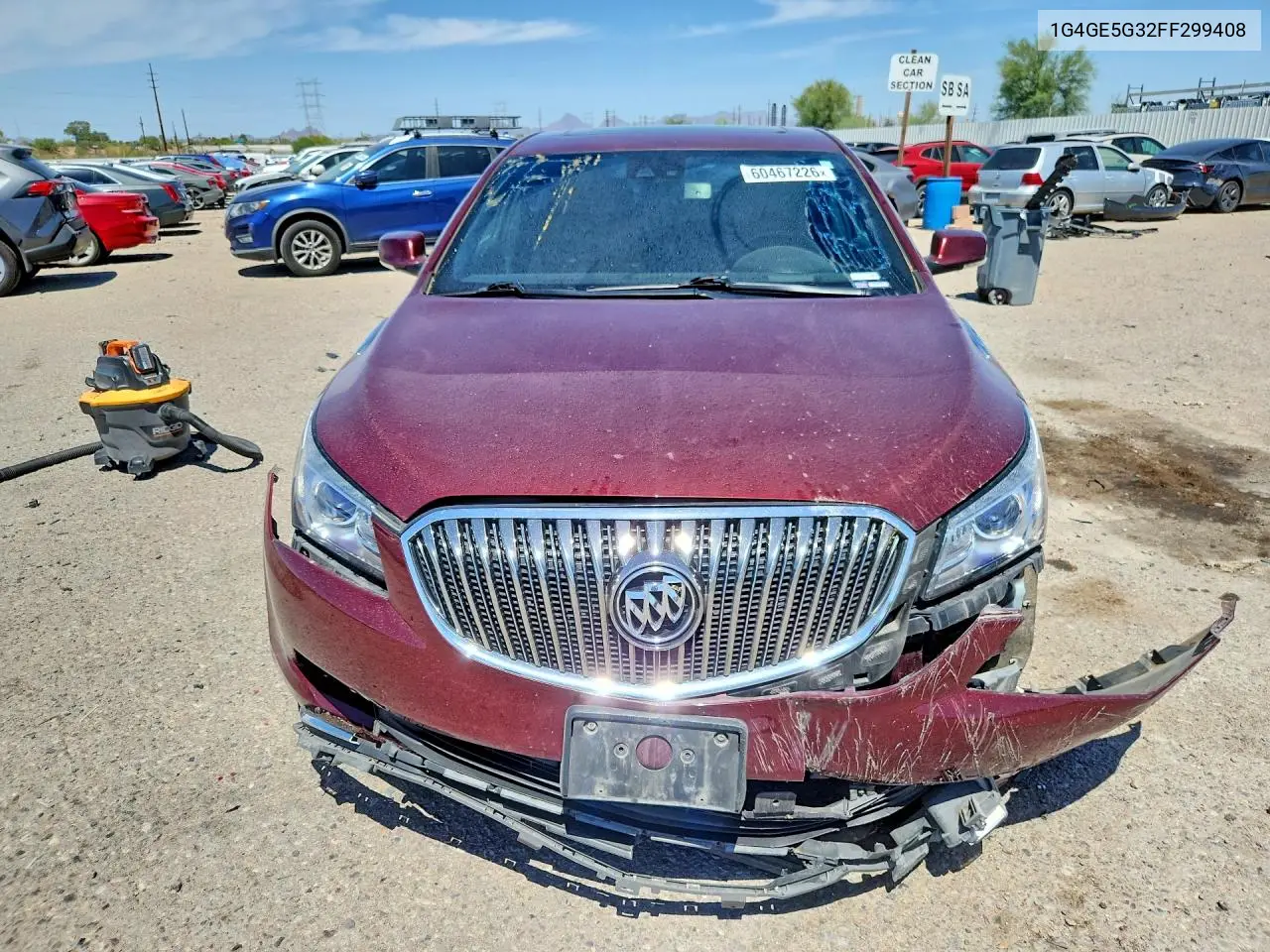 2015 Buick Lacrosse Premium VIN: 1G4GE5G32FF299408 Lot: 60467226