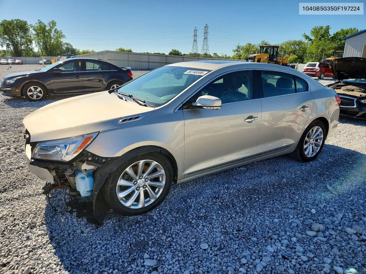 2016 Buick Lacrosse VIN: 1G4GB5G35GF197224 Lot: 58746596