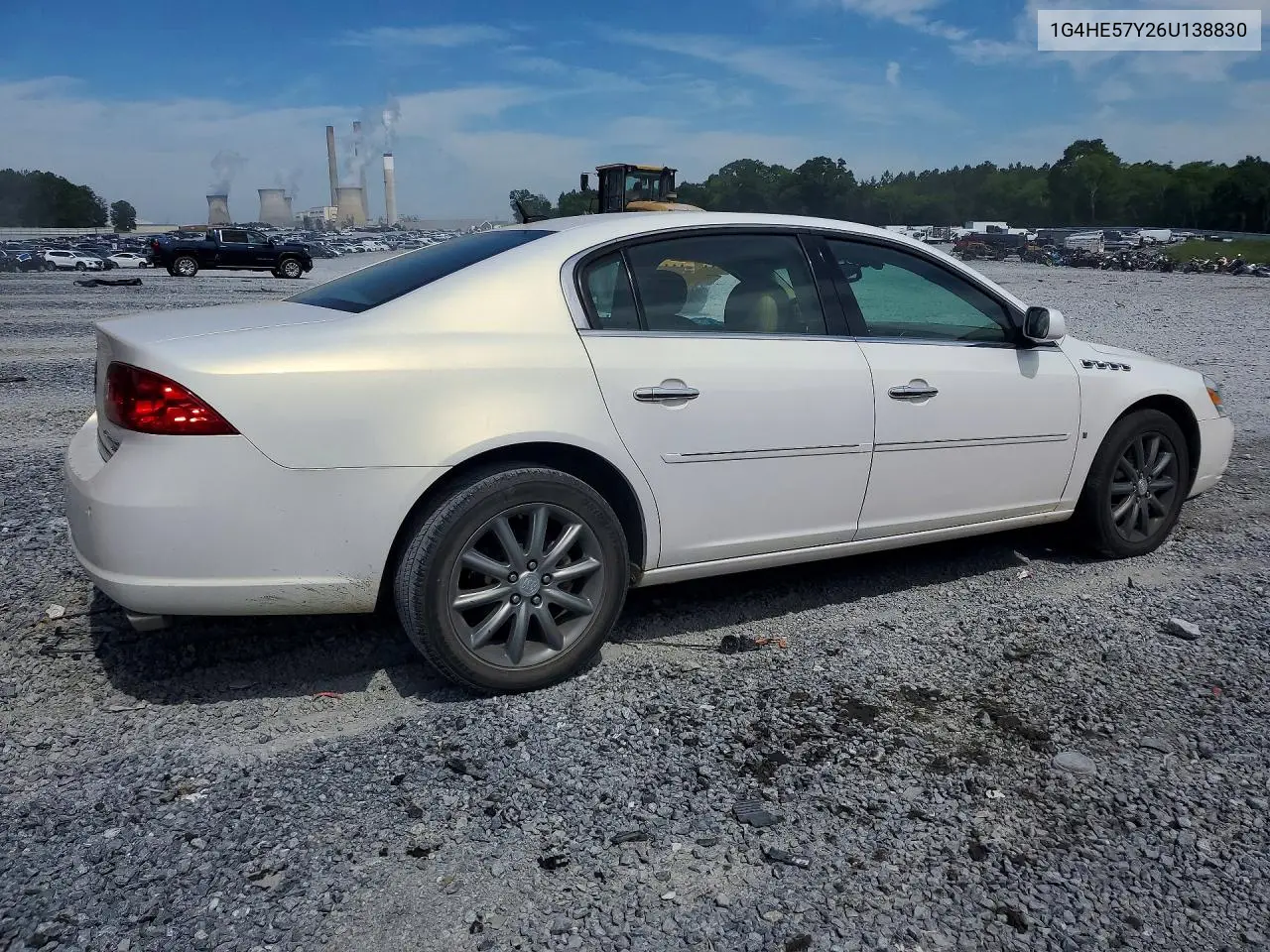 2006 Buick Lucerne Cxs VIN: 1G4HE57Y26U138830 Lot: 55166576
