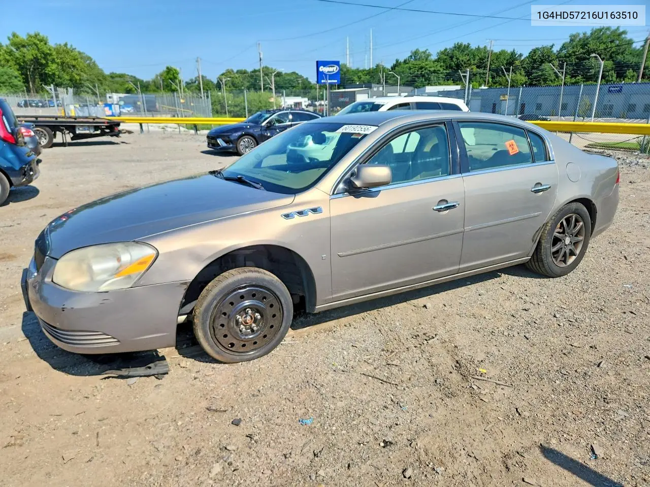 2006 Buick Lucerne Cxl VIN: 1G4HD57216U163510 Lot: 60192556