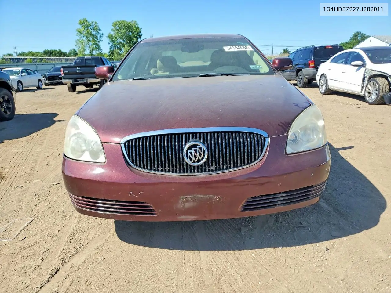 2007 Buick Lucerne Cxl VIN: 1G4HD57227U202011 Lot: 54394566