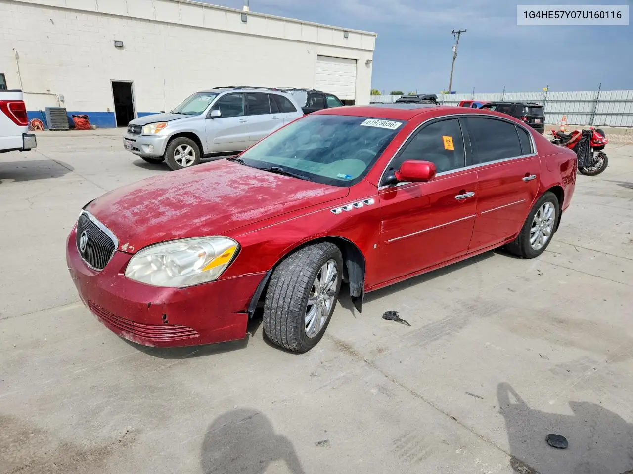 2007 Buick Lucerne Cxs VIN: 1G4HE57Y07U160116 Lot: 61979656