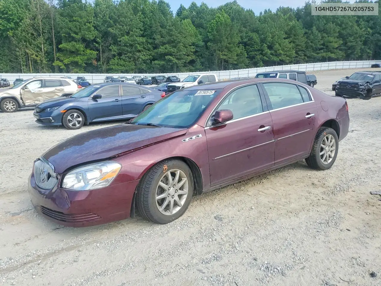 2007 Buick Lucerne Cxl VIN: 1G4HD57267U205753 Lot: 85790575
