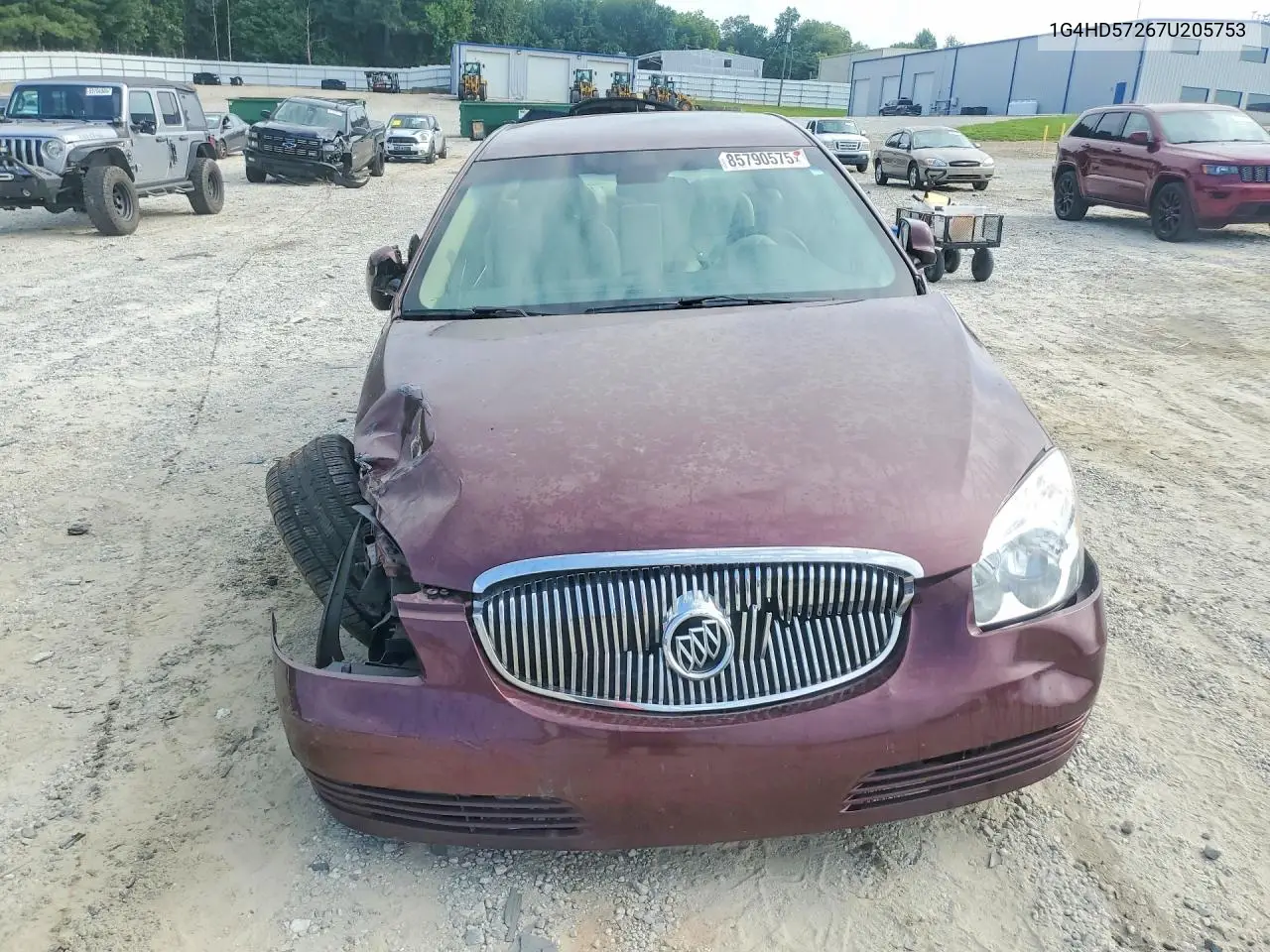 2007 Buick Lucerne Cxl VIN: 1G4HD57267U205753 Lot: 85790575