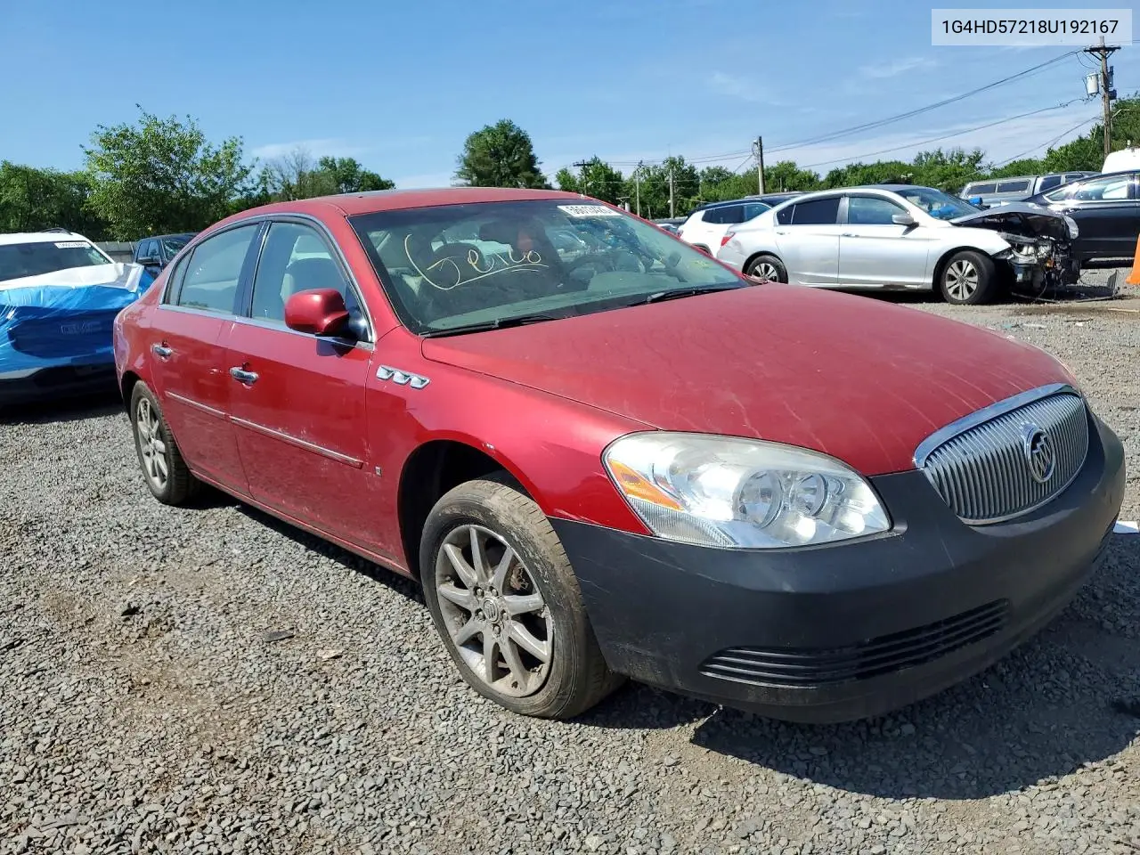 2008 Buick Lucerne Cxl VIN: 1G4HD57218U192167 Lot: 56613426