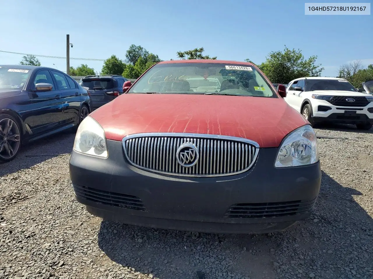 2008 Buick Lucerne Cxl VIN: 1G4HD57218U192167 Lot: 56613426