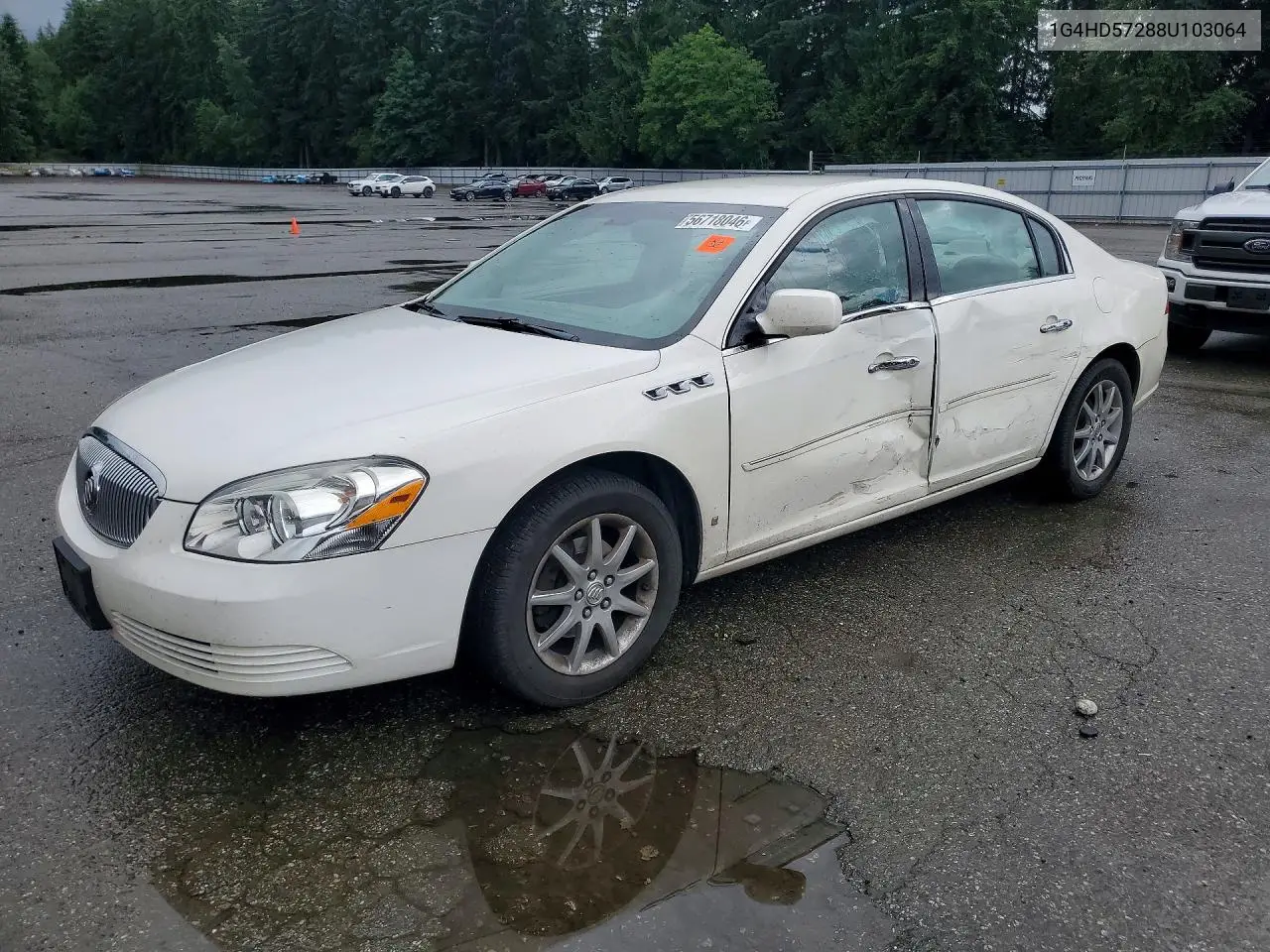 2008 Buick Lucerne Cxl VIN: 1G4HD57288U103064 Lot: 56718046