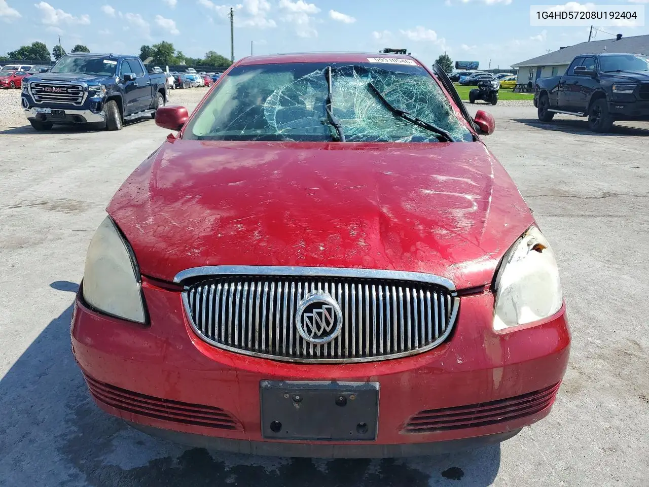2008 Buick Lucerne Cxl VIN: 1G4HD57208U192404 Lot: 59310546