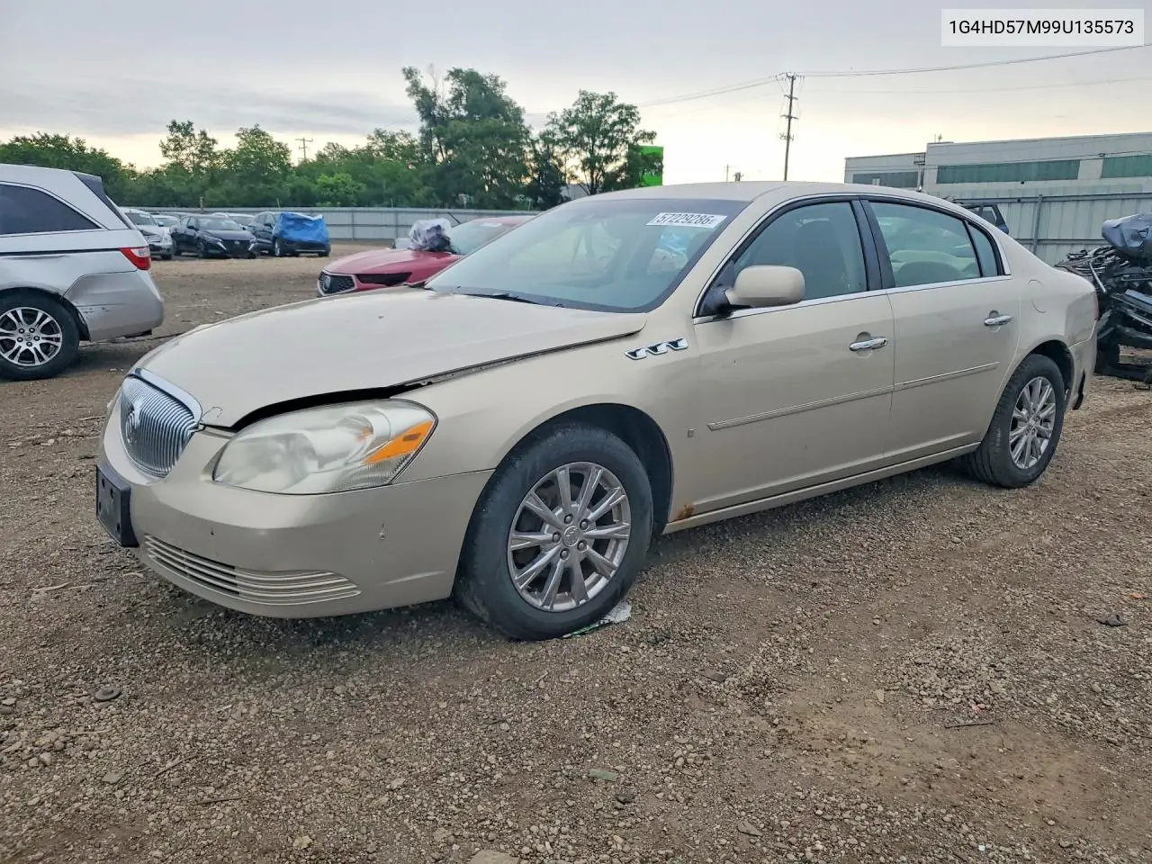 2009 Buick Lucerne Cxl VIN: 1G4HD57M99U135573 Lot: 57229286