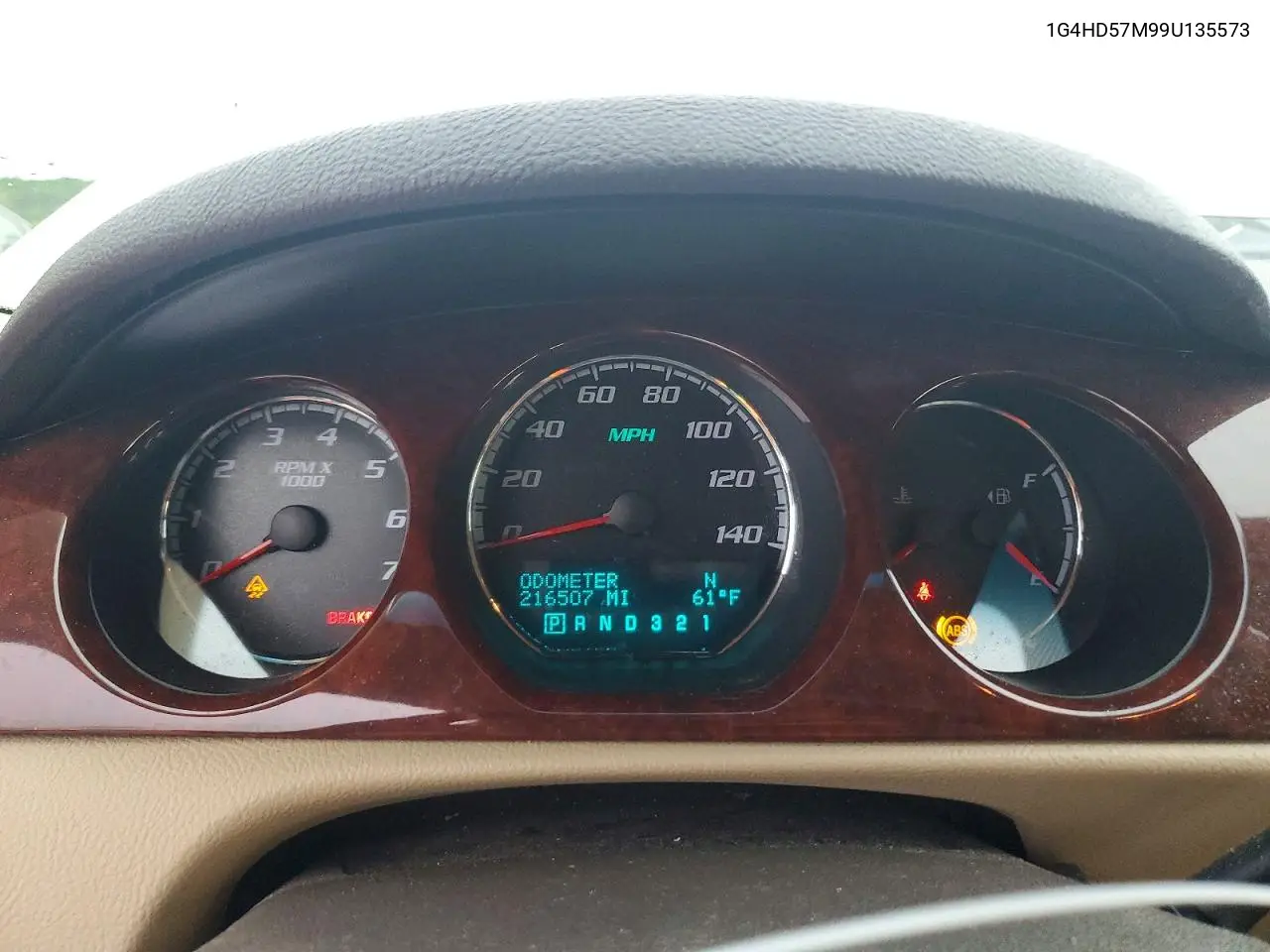 2009 Buick Lucerne Cxl VIN: 1G4HD57M99U135573 Lot: 57229286