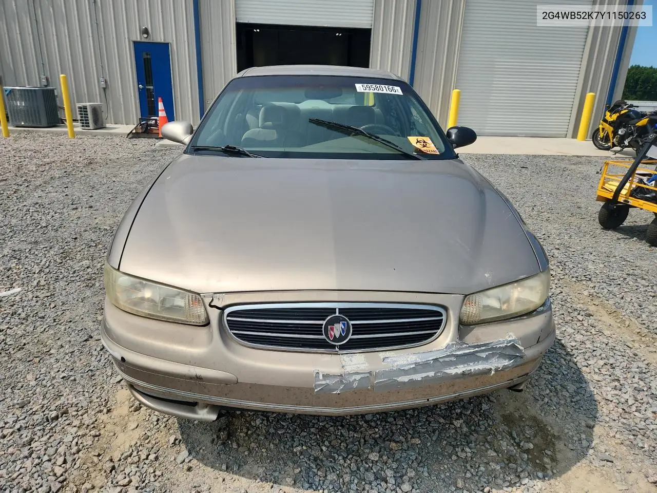 2000 Buick Regal Ls VIN: 2G4WB52K7Y1150263 Lot: 59580166
