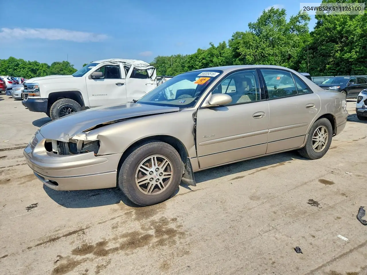 2001 Buick Regal Ls VIN: 2G4WB52K511126100 Lot: 56009516