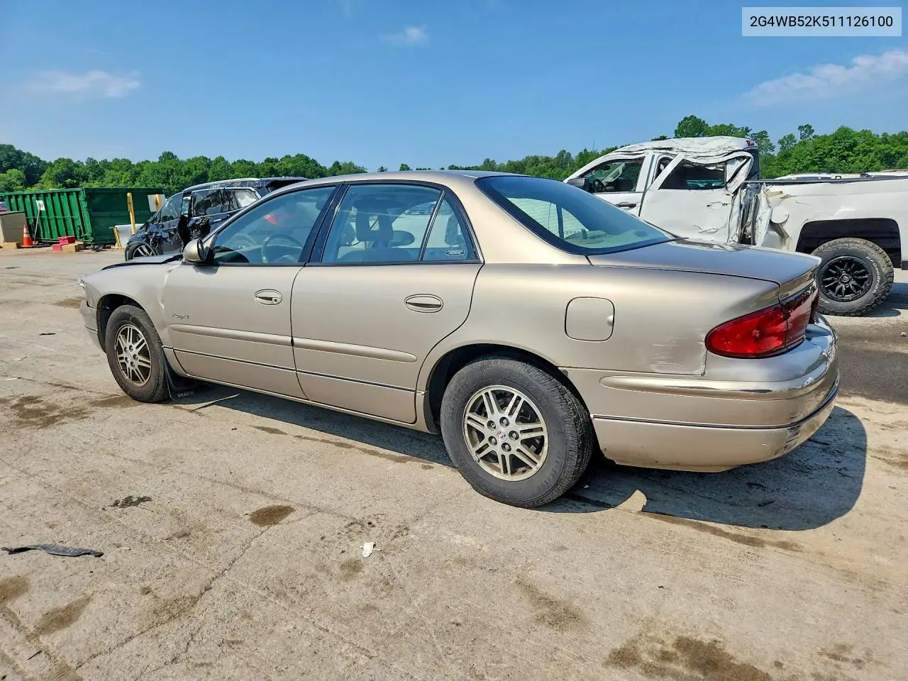 2001 Buick Regal Ls VIN: 2G4WB52K511126100 Lot: 56009516