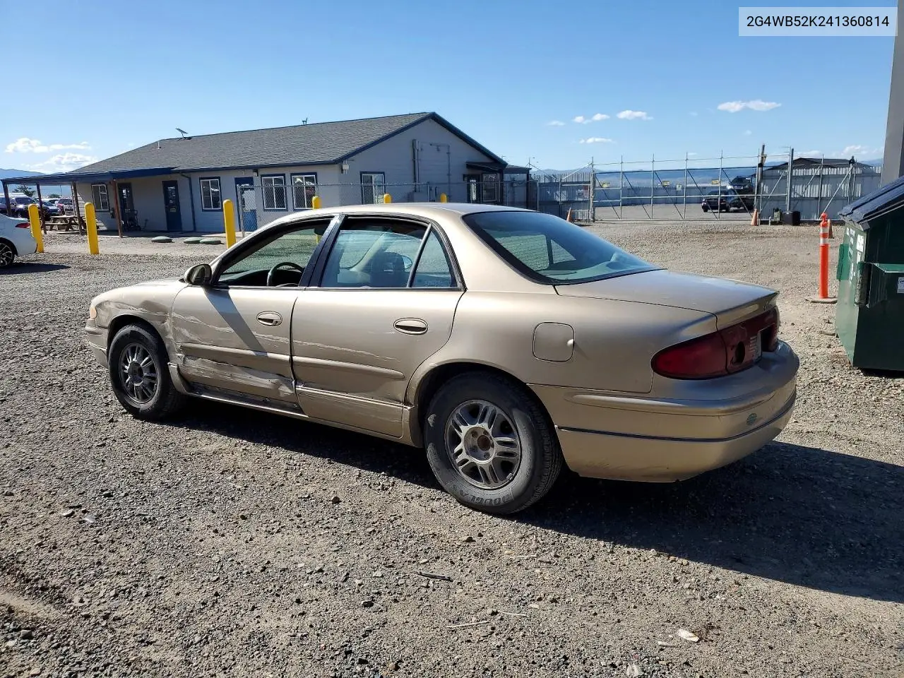 2004 Buick Regal Ls VIN: 2G4WB52K241360814 Lot: 55970696