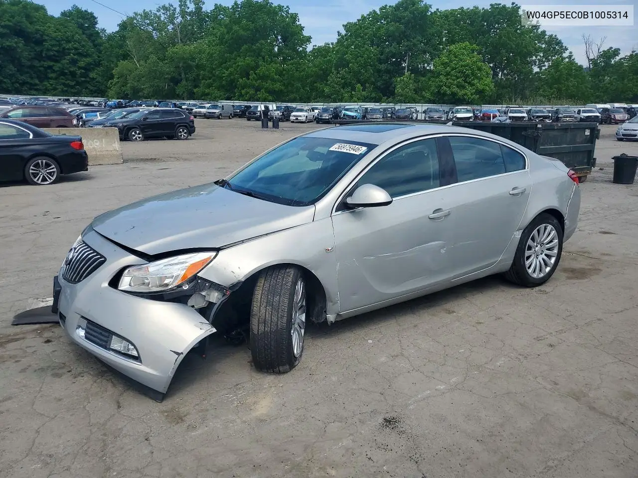 2011 Buick Regal Cxl VIN: W04GP5EC0B1005314 Lot: 56975946