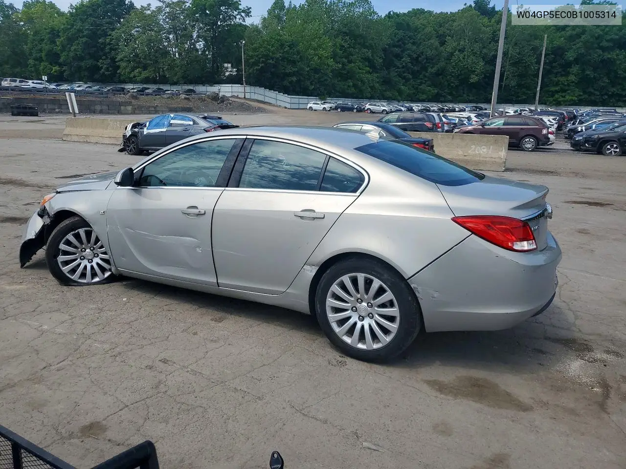 2011 Buick Regal Cxl VIN: W04GP5EC0B1005314 Lot: 56975946