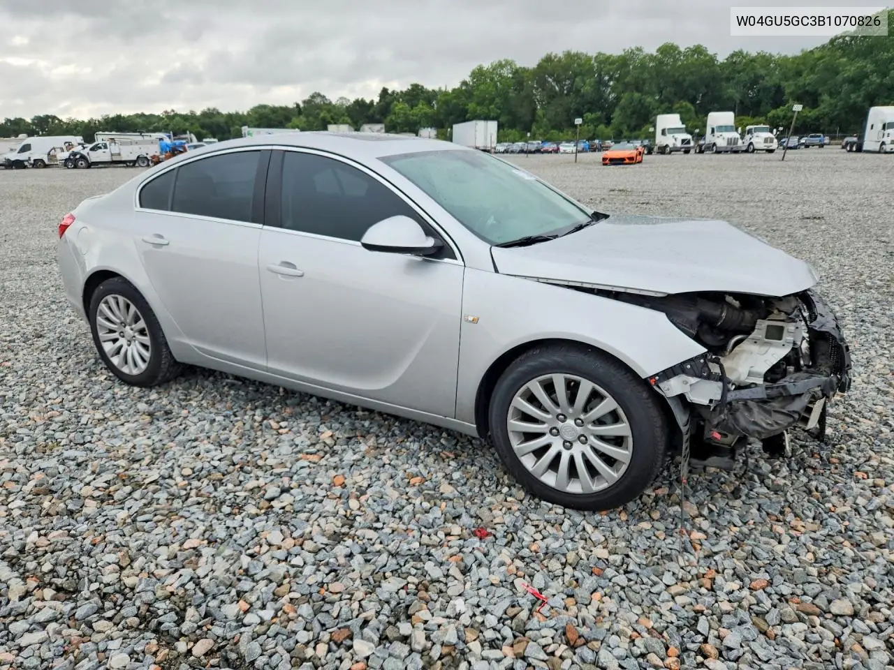 2011 Buick Regal Cxl VIN: W04GU5GC3B1070826 Lot: 57723266