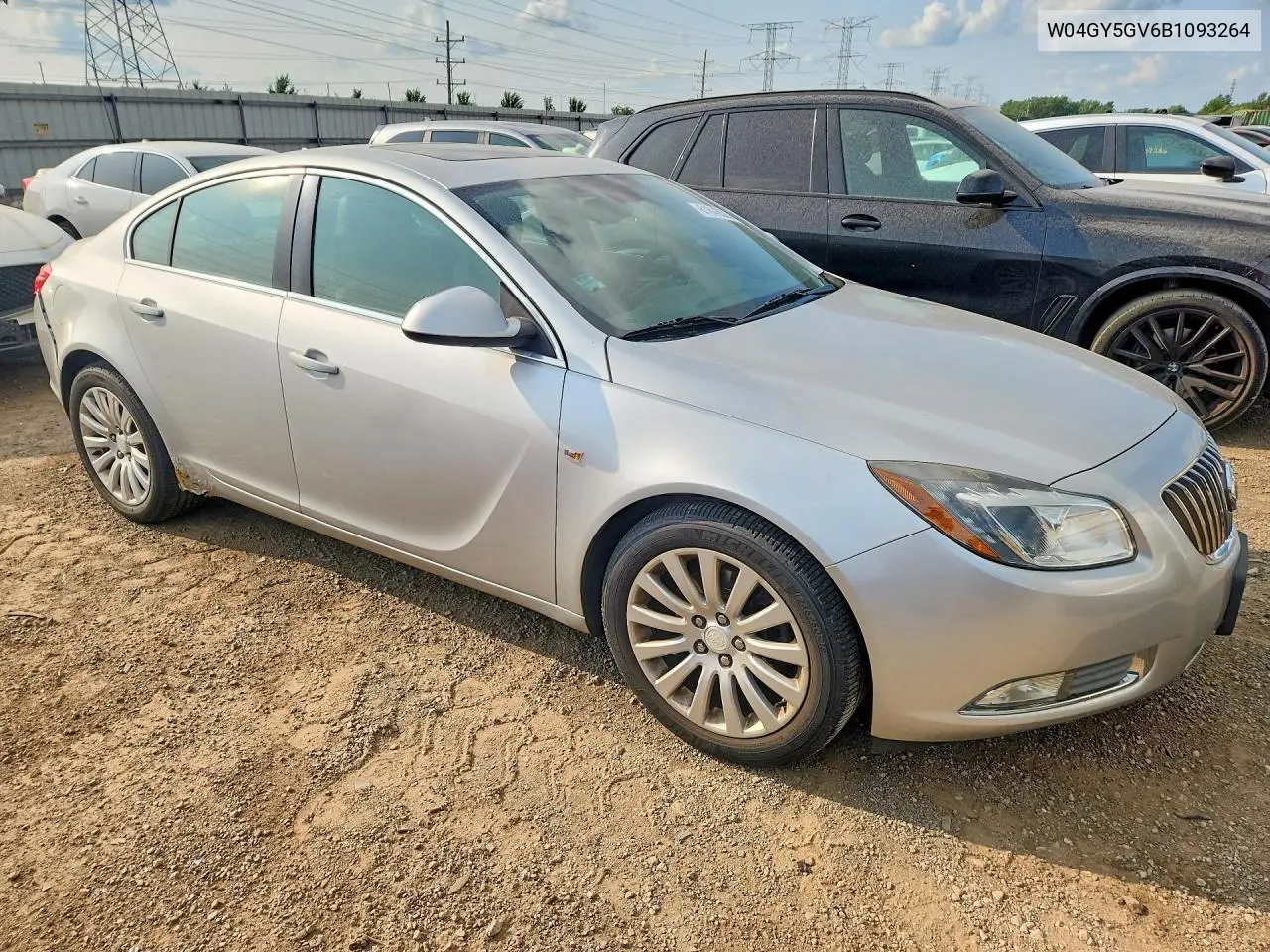 2011 Buick Regal Cxl VIN: W04GY5GV6B1093264 Lot: 61848596