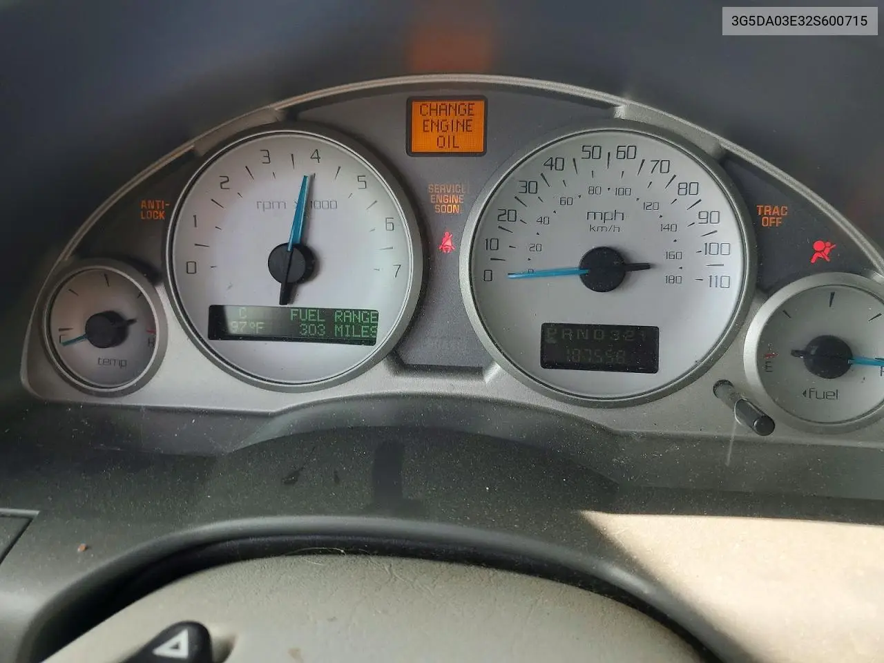 2002 Buick Rendezvous Cx VIN: 3G5DA03E32S600715 Lot: 59193246