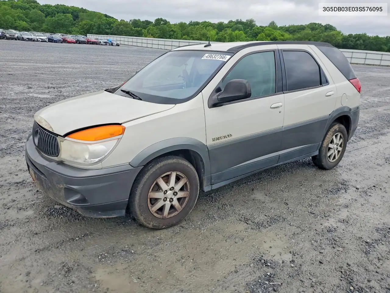 2003 Buick Rendezvous Cx VIN: 3G5DB03E03S576095 Lot: 49632766