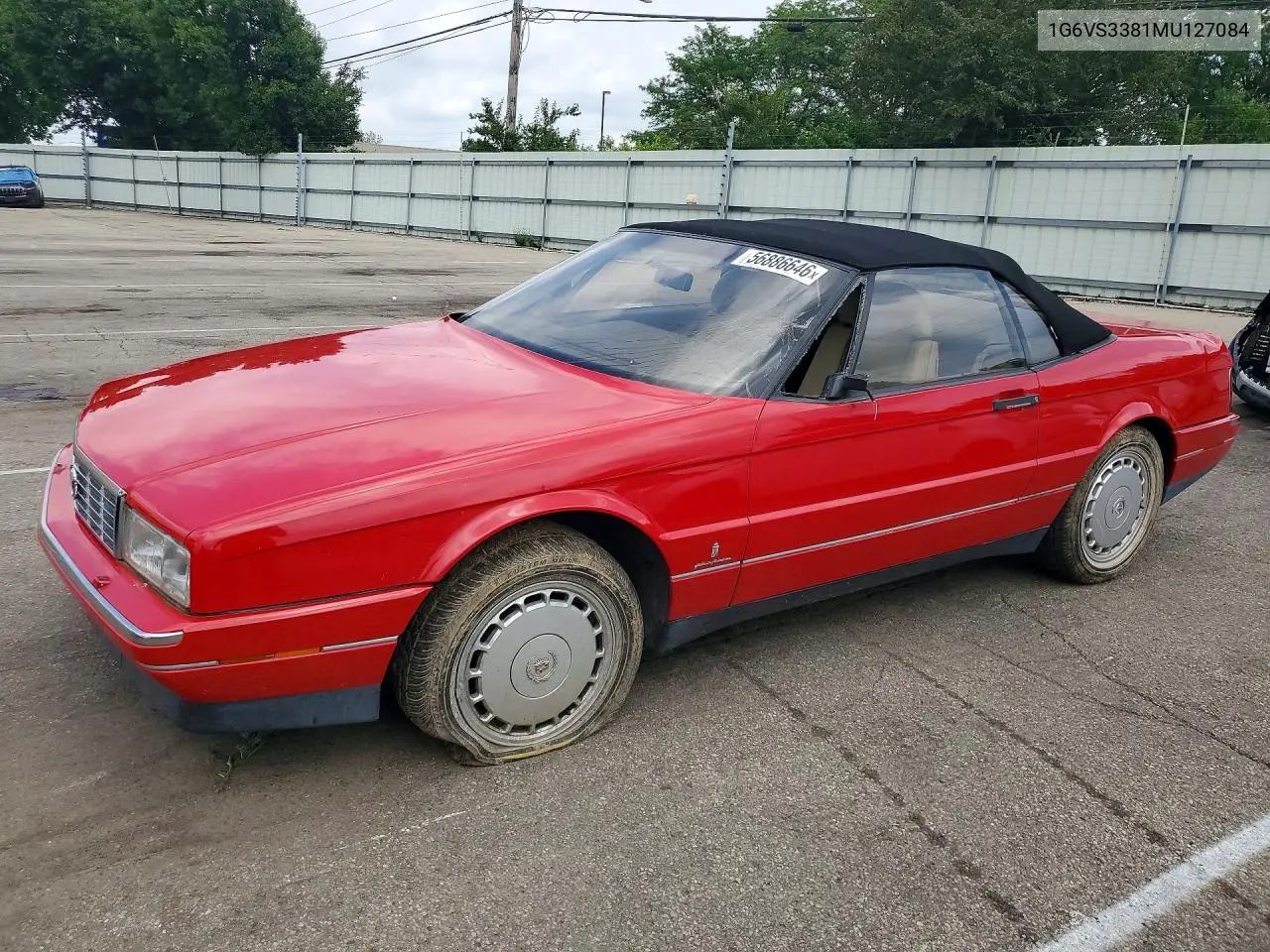 1991 Cadillac Allante VIN: 1G6VS3381MU127084 Lot: 56886646