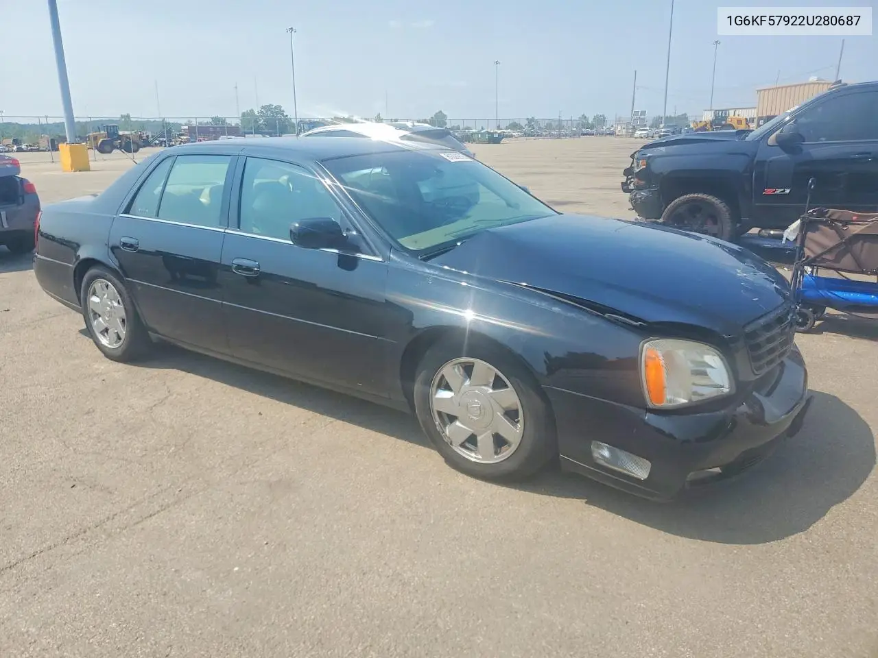 2002 Cadillac Deville Dts VIN: 1G6KF57922U280687 Lot: 61026916