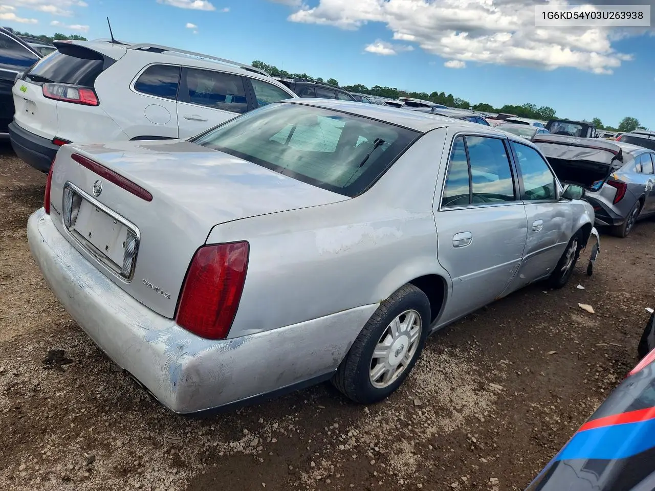 2003 Cadillac Deville VIN: 1G6KD54Y03U263938 Lot: 57924376