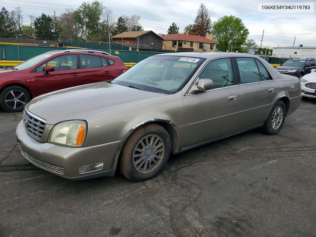 2004 Cadillac Deville Dhs VIN: 1G6KE54Y34U119783 Lot: 51787116