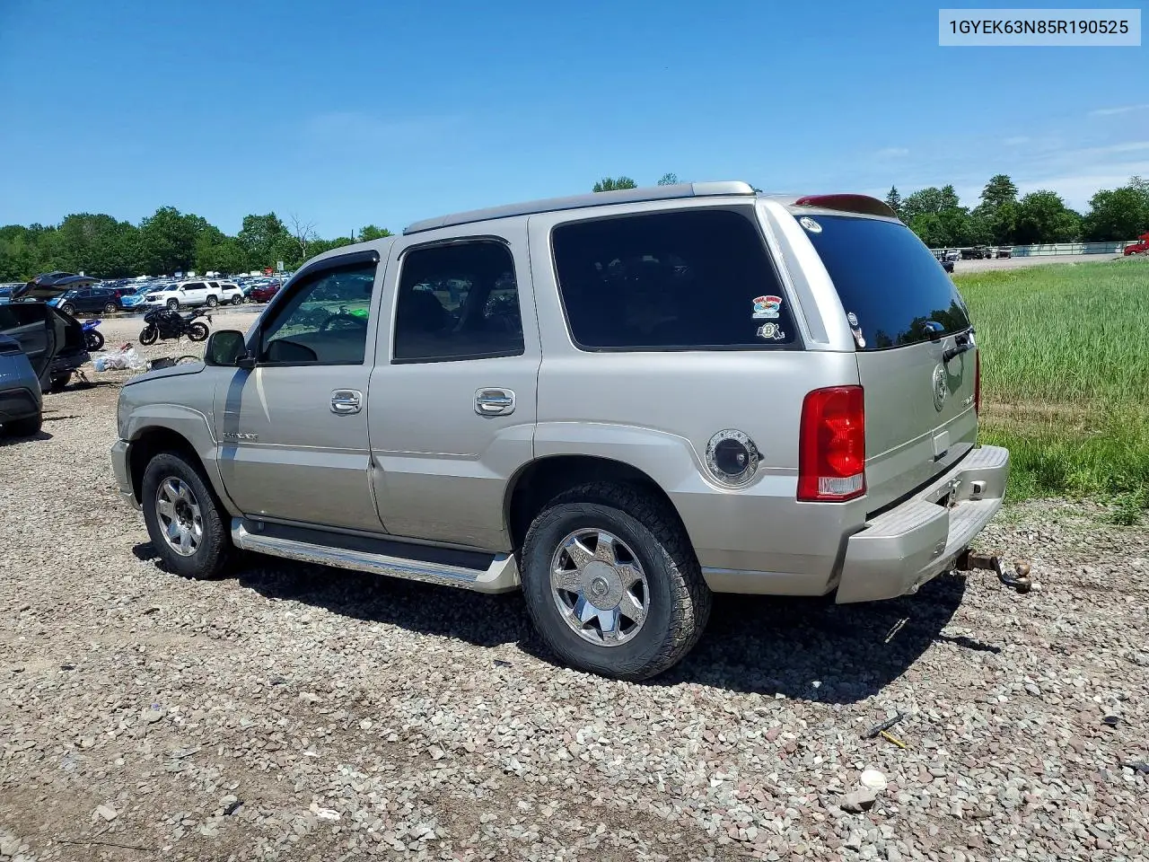 2005 Cadillac Escalade Luxury VIN: 1GYEK63N85R190525 Lot: 57283506