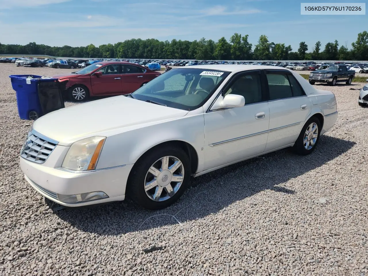 2006 Cadillac Dts VIN: 1G6KD57Y76U170236 Lot: 55349236