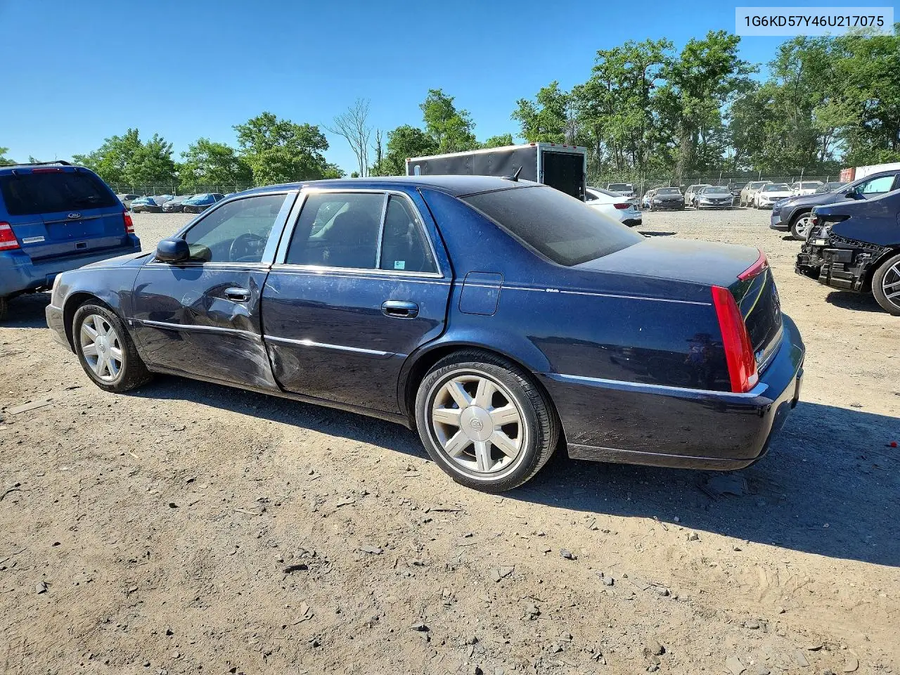 2006 Cadillac Dts VIN: 1G6KD57Y46U217075 Lot: 55851296