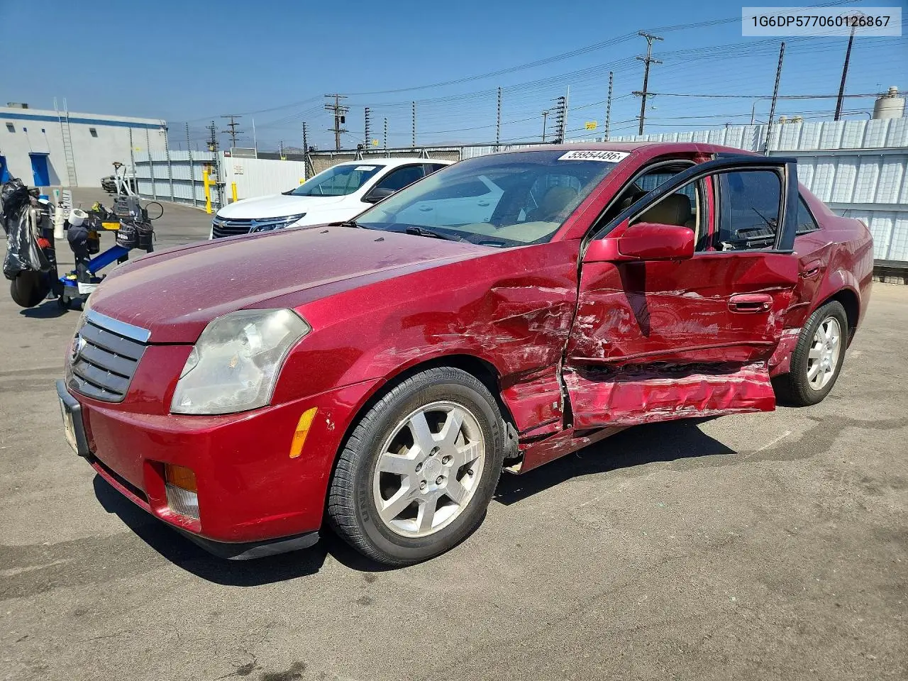 2006 Cadillac Cts Hi Feature V6 VIN: 1G6DP577060126867 Lot: 55954486