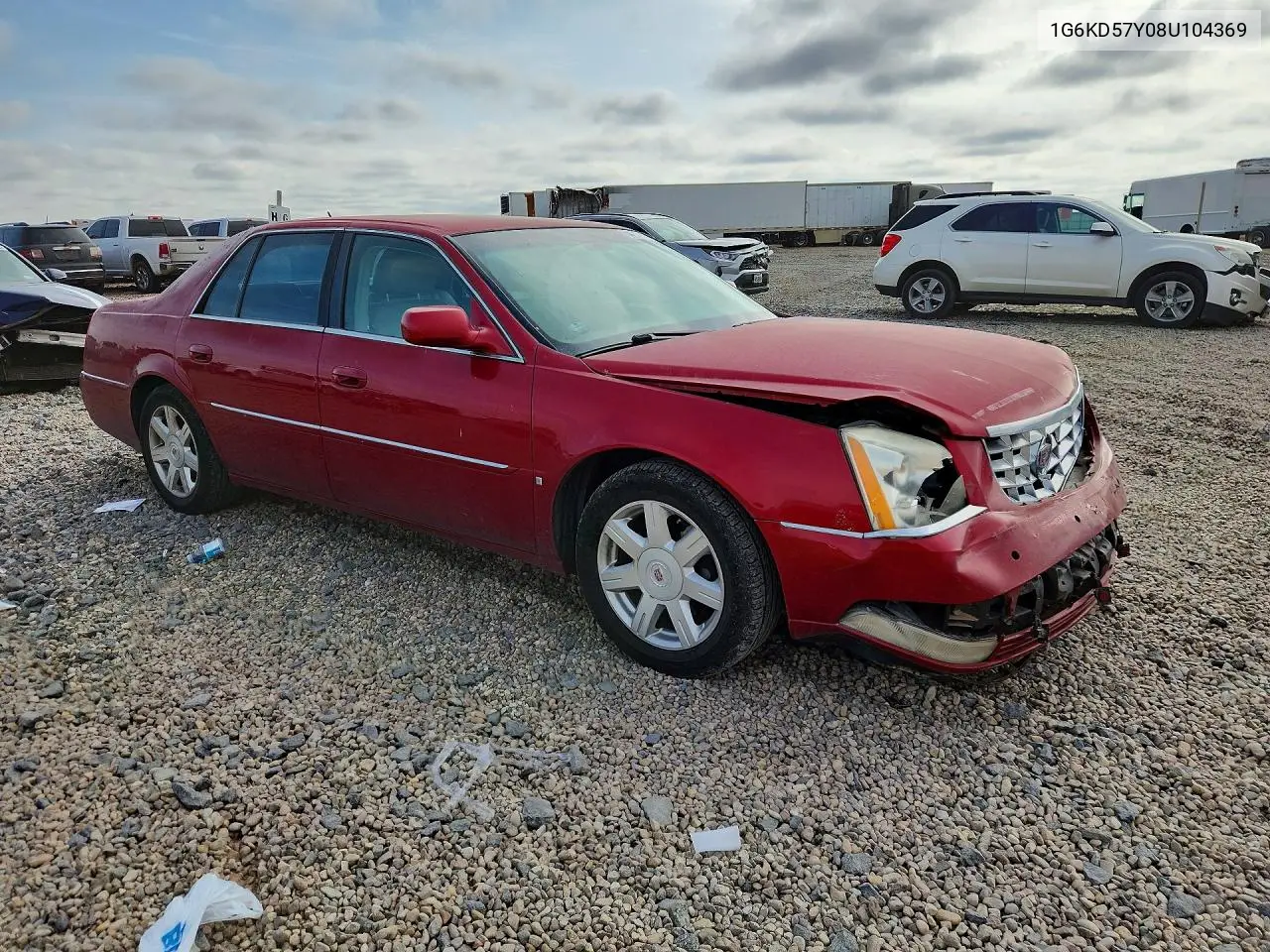 2008 Cadillac Dts VIN: 1G6KD57Y08U104369 Lot: 54181096