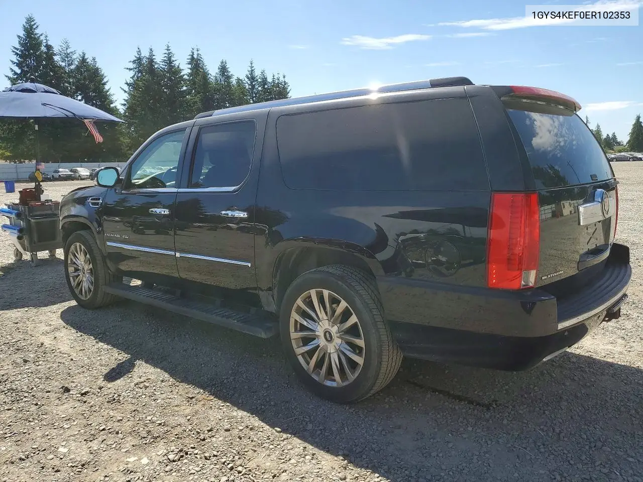 2014 Cadillac Escalade Esv Platinum VIN: 1GYS4KEF0ER102353 Lot: 57329806