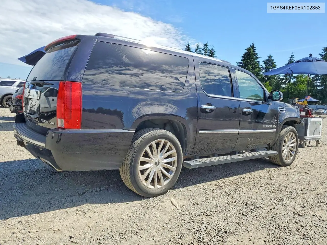 2014 Cadillac Escalade Esv Platinum VIN: 1GYS4KEF0ER102353 Lot: 57329806