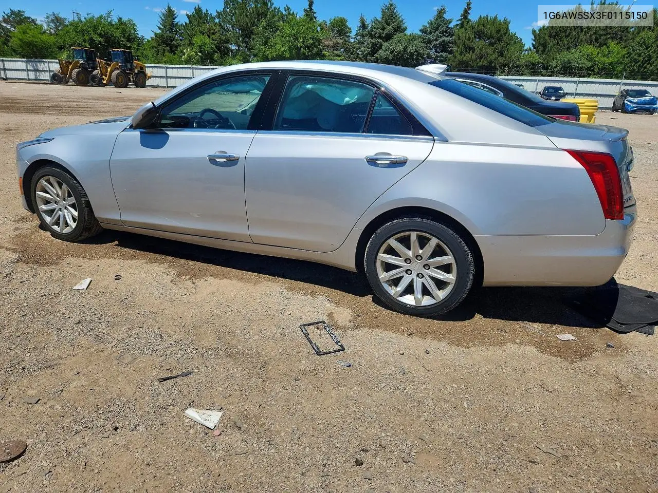 2015 Cadillac Cts VIN: 1G6AW5SX3F0115150 Lot: 57784376