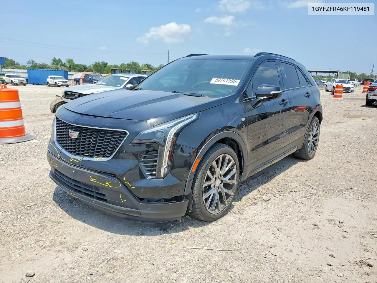 2019 Cadillac Xt4 Sport VIN: 1GYFZFR46KF119481 Lot: 50761986