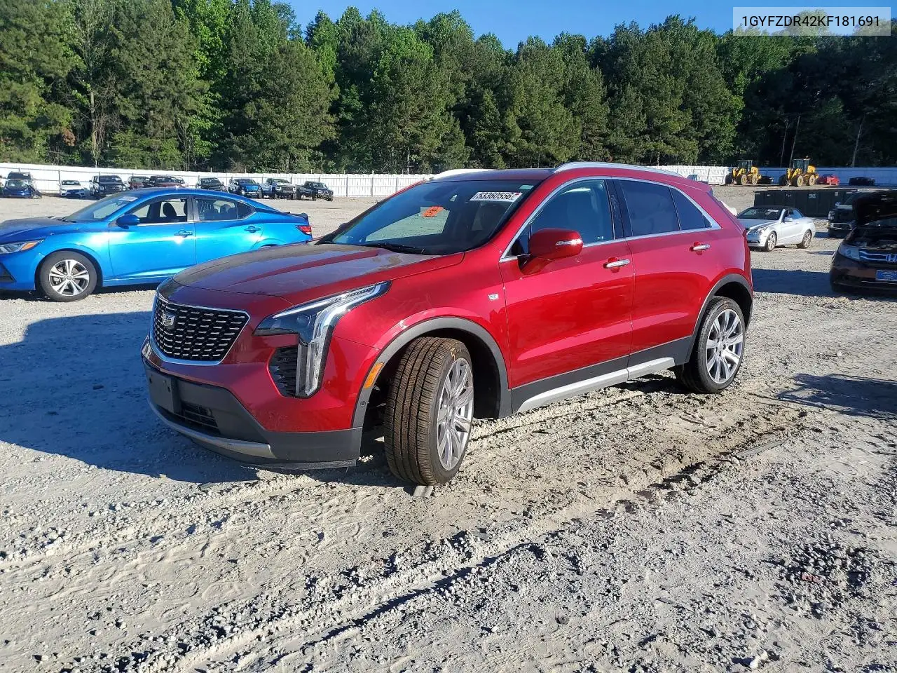 2019 Cadillac Xt4 Premium Luxury VIN: 1GYFZDR42KF181691 Lot: 53360556
